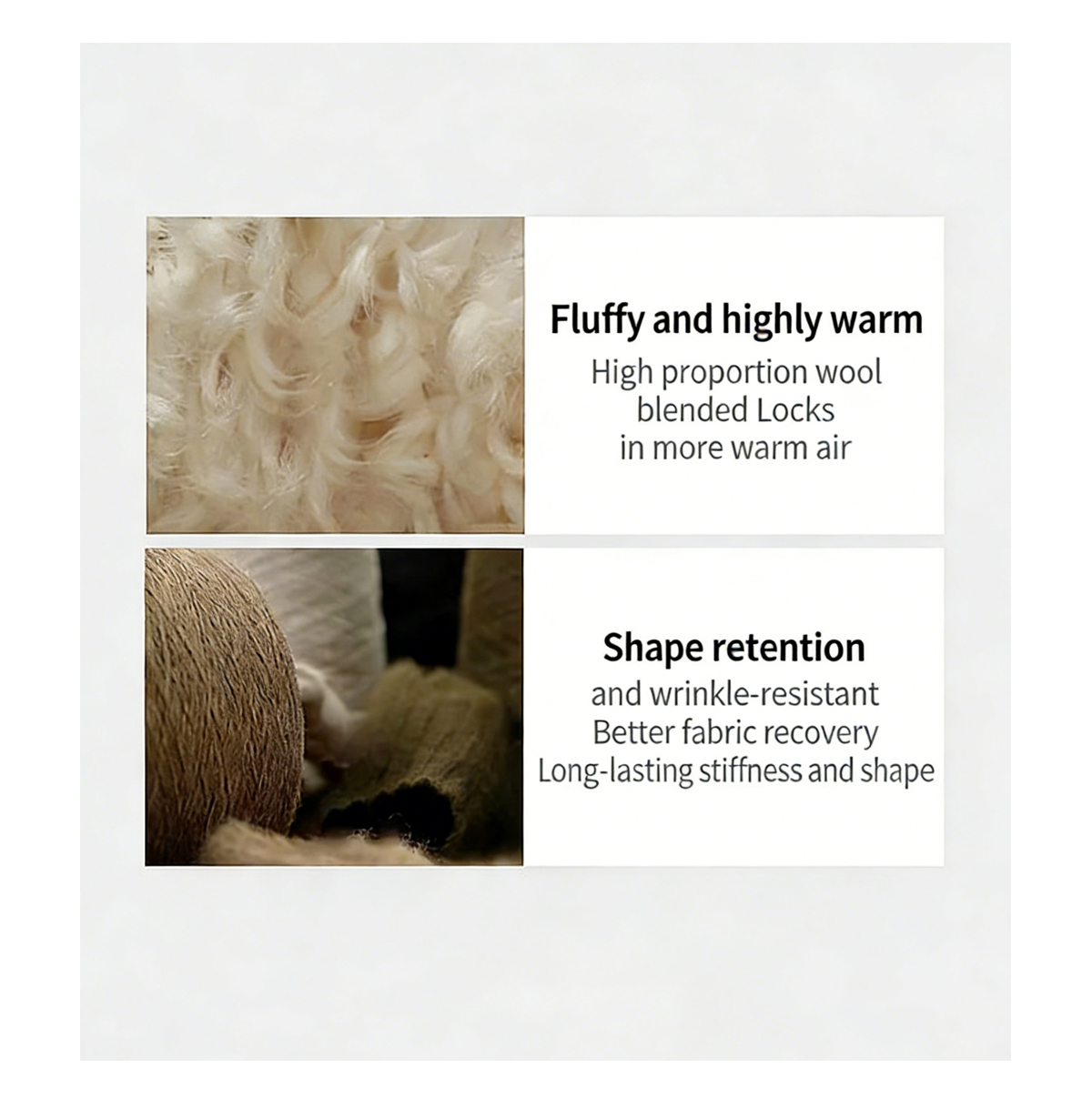 Women's Herringbone Long Wool Coat with Double-Breasted Closure